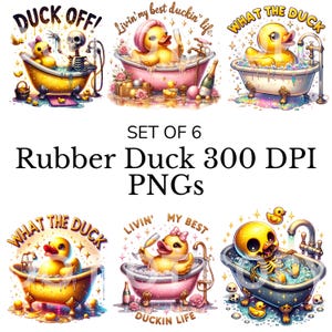 Duck Off PNG, Funny Rubber Duck PNG Clipart Bundle, What The Duck Png, Living My Best Duckin Life Digital Download,Tshirt Pngs,Sarcastic Png