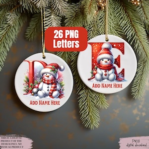 Christmas Alphabet PNG, Christmas Letters Clipart, Ornament PNG, Kids Christmas, Snowman PNG, Christmas Sublimation Letters, Christmas Font