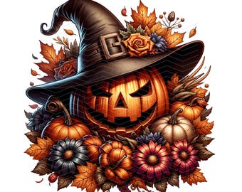 Sorta Spooky PNG, Halloween Pumpkin and Wildflowers Instant Download for Shirts, Retro Halloween, Pumpkin Png, Spooky vibes Png, Witchy Bats