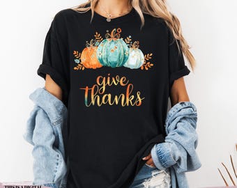 Give Thanks Png, Floral Fall Pumpkin Coquette Png, Coquette Thankful Png, Brushstroke Fall Bow Png, Preppy Thanksgiving Shirt Design