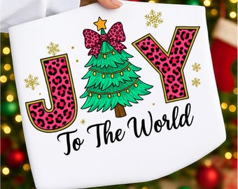 Freude der Welt Png, Leopard Weihnachtsbaum Png, Preppy Weihnachten Png, Faux Glitter Png, Jesus ist der Grund, Christliche Png, Urlaub Png