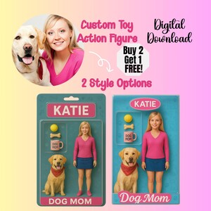 Custom Action Figure Dog Mom, Personalized Toy Box, Turn Yourself Into An Action Figure, Personalized Digital Art, Digital Download