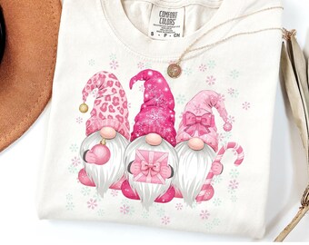 Christmas Gnome Png, Pink Gnomes, Christmas Png, Santa Gnome Png, Christmas Design, Cute Gnome png, Family Gnomes Png, Sublimation Design