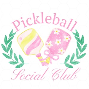 Pickleball Png Social Club Png, Preppy Coquette Png, Pickleball Spieler Png, Spieltag Png, trendiges Shirt Design, sofort Download