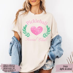 Pickleball Png Social Club Png, Preppy Coquette Png, Pickleball Spieler Png, Spieltag Png, trendiges Shirt Design, sofort Download