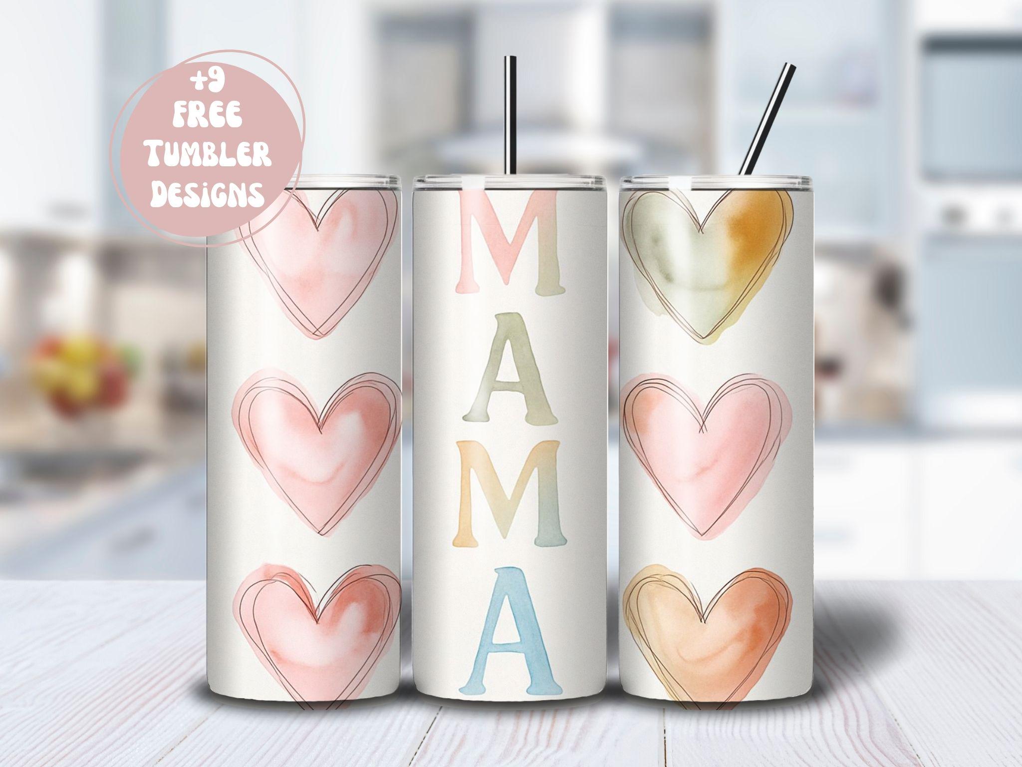 20oz Skinny Tumbler Wrap PNG, Mama 20 Oz Sublimation Tumbler Designs ...