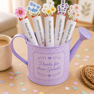 Schokoladen Banderole "Danke fürs Wachsen" Geschenk für Lehrerin, PDF Vorlage, Kita Abschied Geschenk, Erzieherin Dankeschön imagen 3