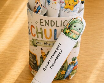 Duplo Banderole Einschulung Geschenk | Schulkind Geschenk | Duplo Vorlage zum Ausdrucken | Schulanfang | Back to School Gift