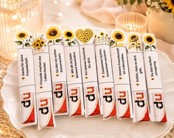 Duplo Banderole Wildblumenstrauß | Happy Birthday Dankeschön Vorlage | Geschenk Kleinigkeit Mitbringsel | DIY Druckvorlage Download
