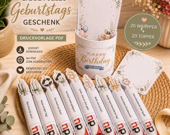 Duplo Banderole Geburtstag Vorlage | Duplo-Geburtstagsgeschenk | Geldgeschenk & Gutscheinverpackung | Printable PDF | Sofort Download