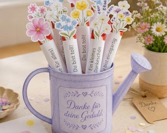 Schokoladen Banderole "Danke fürs Wachsen" Geschenk für Lehrerin, PDF Vorlage, Kita Abschied Geschenk, Erzieherin Dankeschön