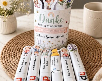 Duplo Banderole "Kindergarten Abschied" / Danke Erzieherin Geschenk / PDF Vorlage zum Ausdrucken / Sofortdownload / DIY Geschenk Lehrer