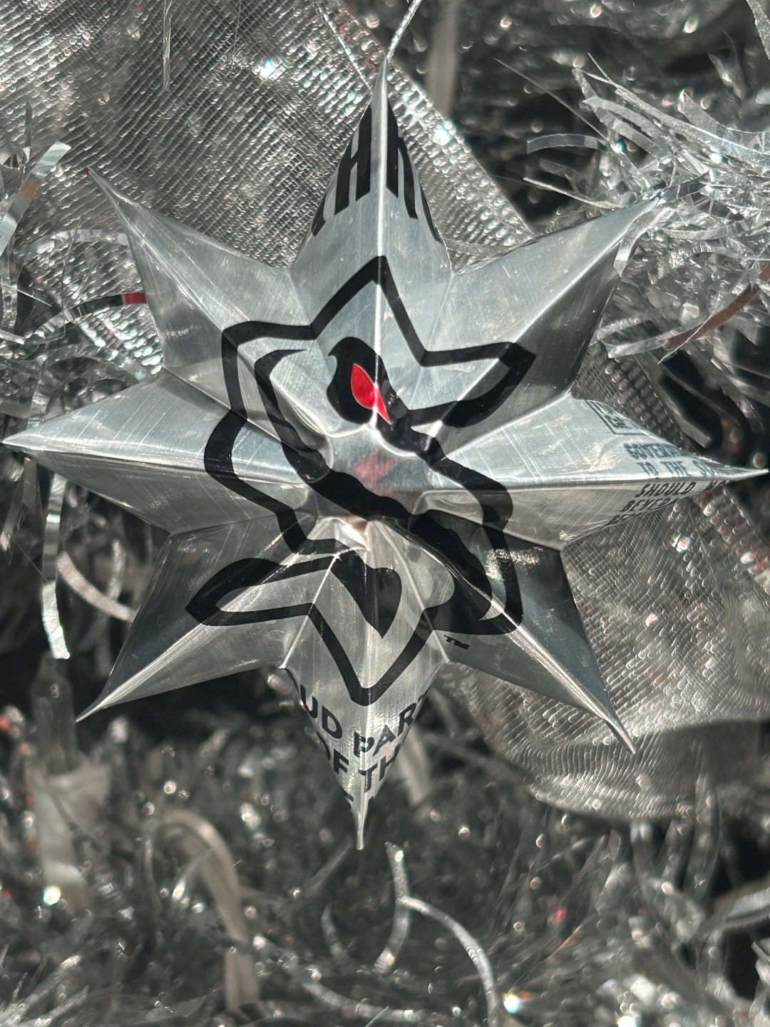 Upcycled Coors Light Seattle Kraken Beer Can Star Ornament set of 2