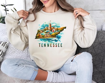 Tennessee Sweatshirt, Tennessee Hoodie, Tennessee Gift, Vintage Tennessee, Tennessee Travel Gift, Tennessee Game Day, Tennessee Lover Gift