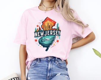 New Jersey T-Shirt, Jersey Shirt, NJ Shirt, New Jersey State Map Tshirt, New Jersey State Shirt, New Jersey Travel Tee, New Jersey Gift