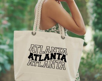 Atlanta Tote Bag, Atlanta Map Bag, Atlanta Gift Tote Bag, Atlanta Lover Bag, Atlanta Cities Tote Bag, Atlanta Trip Gift Bag, Atlanta Pride
