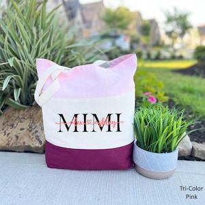 Mimi Tote Bag With Grandkids Names, Grandma Gift, Personalized Grandma Tote Bag, Grandkids Names Tote, Grandma Gifts