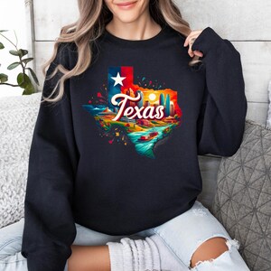 Texas Sweatshirt, Texas Map Shirt, Texas Cities Shirt, Texas Hoodie, Texas Lover Shirt, Womens Texas Sweatshirt, Texas, Texas Pride Hoodie