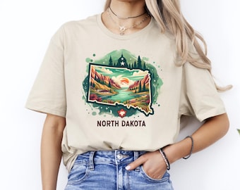 North Dakota T-shirt, North Dakota Souvenir,North Dakota Gift,Gift From North Dakota,North Dakota Trip, North Dakota Travel,North Dakota Tee