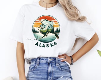 Alaska Shirt, Alaska Gift, Alaska Tshirt, Vacation Shirt, State Shirt, Alaska T-shirt, Alaska Tee, Mountain Shirt, Alaska Vacation Tshirt