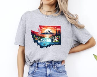 Washington T-shirt, Washington Shirt, Washington Gift, Washington Tee, Washington State Tshirt, Washington Trip, Washington Vacation