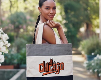 Chicago Tote Bag, Chicago Map Bag, Girls Trip Matching Chicago, Chicago Travel Gift Bag, Chicago State Bag