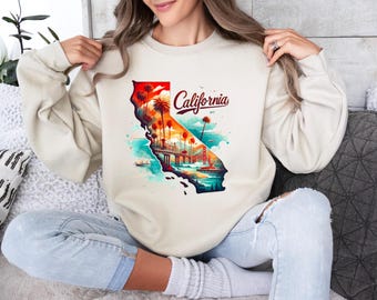 California Sweatshirt, California Shirt, California Hoodie, California Gift, California State Shirt, California Lover Gift,California Travel