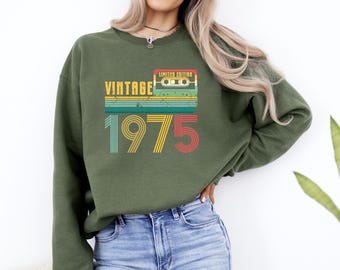 50th Birthday Sweatshirt, 50th Birthday Gift Women, 50th Birthday Gift, 1975 Sweatshirt, 50th Birthday Hoodie, Happy Birthday Sweatshirt