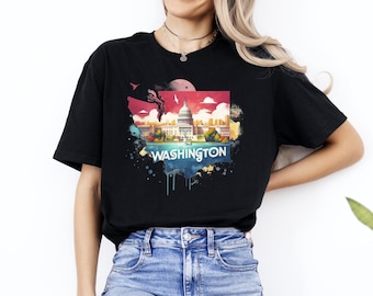 Washington T-shirt, Washington Shirt, Washington Gift, Washington Tee, Washington State Tshirt, Washington Trip, Washington Vacation