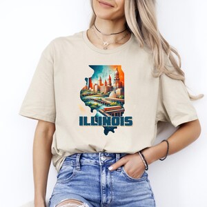 Illinois Tshirt, Illinois Shirt, Illinois Tee, Illinois Gift, Retro Unisex Illinois Shirt, College Student Gift, Illinois State T-Shirt