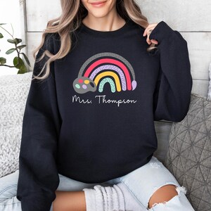 Personalized Teacher Sweatshirt, Custom Teacher Gift, Custom Teacher Shirt, Personalized Teacher Hoodie, Custom Name Teacher Shirt, Teacher
