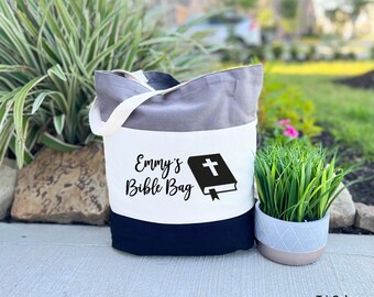 Bible Tote Bag, Personalized Christian Tote Bag, Grateful Tote Bag, Bible Verse Canvas Tote Bag, Christian Gifts, Christian Gifts For Women