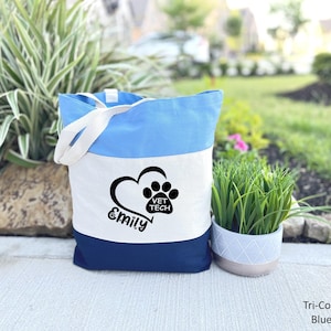 Custom Vet Tech Tote Bag, Veterinary Technician Bag, Dog Lover Bag, Vet Tech Gift, Vet Tech Grad Gift, Vet Student Bag, Animal Doctor Gift