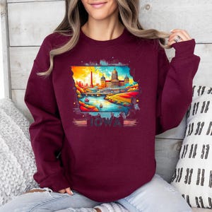 Iowa Sweatshirt, Iowa Hoodie, Iowa Shirt, Iowa Gifts, Iowa State, State Shirt, State Gift, Road Trip Sweatshirt, Travel Gift, Vacation Shirt