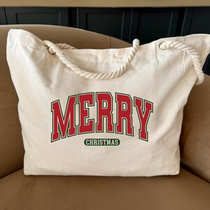 Christmas Gift Bag, Christmas Tote Bag, Merry Christmas Tote Bag, Holiday Gifts for Women, Santa Bag, Christmas Tree Bag, Gift For Christmas
