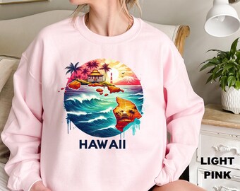 Hawaii Sweatshirt, Hawaiian Shirt Women, Hawaii Gift Hoodie, Hawaii Party Shirt, Hawaii The Aloha State Shirt,Hawaii Lover Shirt,Hawaii Trip