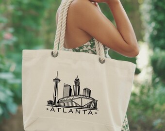 Atlanta Tote Bag, Atlanta Map Bag, Atlanta Gift Tote Bag, Atlanta Lover Bag, Atlanta Cities Tote Bag, Atlanta Trip Gift Bag, Atlanta Pride