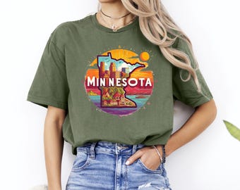 Minnesota Tshirt, Minnesota State Shirts, Minnesota Shirt, Minnesota Gifts, Minnesota Lover Gift, Minnesota State Map T-shirt, Travel Tee