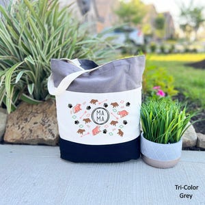 Mama Bear Tote Bag, Mom Bear Bag, Mama Bear Gift Bag, Canvas Tote Bag, Mother&#39;s Day Gift Bag, Gift for Mama, Grandma Gift Tote Bag, Mama Bag
