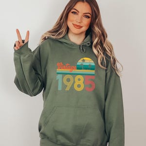 40th Birthday Gift for Women, 40th Birthday Hoodie, Vintage 1985 Shirt, 40 Years Birthday Sweatshirt, 40th Birthday Gift,40 Years Old Hoodie
