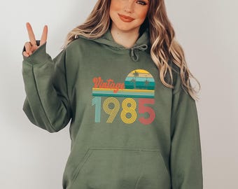 40th Birthday Gift for Women, 40th Birthday Hoodie, Vintage 1985 Shirt, 40 Years Birthday Sweatshirt, 40th Birthday Gift,40 Years Old Hoodie