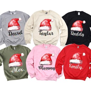 Custom Matching Family Christmas Sweatshirt, Christmas Custom Name Matching Shirt, Personalized Christmas Family Hoodie, Christmas Hoodie
