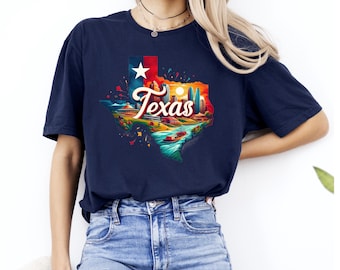 Texas Shirt, Texas Map Shirt, Texas Cities Shirt, Texas Tee, Texas T-Shirt, Texas Lover Shirt, Texas Outfit, Womens Texas, Texas Pride Shirt