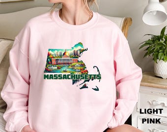 Massachusetts Sweatshirt, Massachusetts Hoodie, Massachusetts Gift, Massachusetts Pride Shirt,Massachusetts Shirt,Massachusetts Travel Shirt