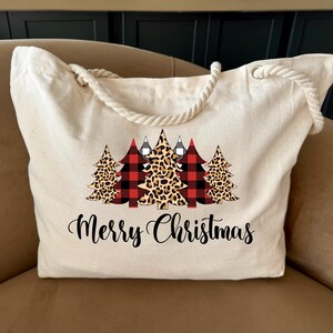 Christmas Gift Bag, Christmas Tote Bag, Merry Christmas Tote Bag, Holiday Gifts for Women, Santa Bag, Christmas Tree Bag, Gift For Christmas