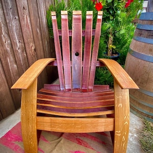 Wine Barrel Adirondack Chair
