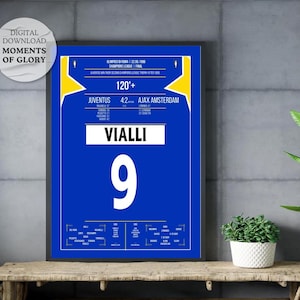Moments of Glory, Champions League, Gianluca Vialli Goal, Juventus, Printable Wall Art, Digital Download