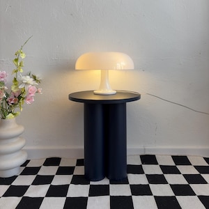 Scandinavian Round Sofa Table, Coffee Table with Round Metal Legs, Minimalist Nordic Home Decor, Modern Living Room Table, Accent Home