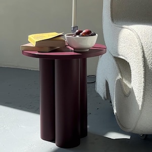 Small Round Side Table, Handmade Round Coffee Table, Small Table for Living Room, Custom Round Lamp Table, Modern Round end Table