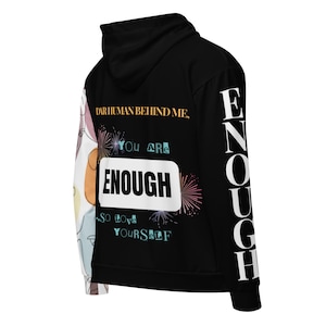 You R Enough Hoodie, Zip Up Hoodie, Zip Up Hoodie Men, Zip Up Hoodie Women, Zip Up Hoodie Pattern, Zip Up Jacket, Gift for Her, Gift for Him